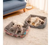 Casa para perros, arena para gatos, peluche Universal para las cuatro estaciones, estera para perros pequeños, medianos y grandes, suministros cálidos y cómodos para mascotas, cama, habitación S rojo