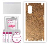 apgo Protective Skin Sticker for the back+sides compatible with Oppo Reno4, Full Wrap Film, Foil, Vinyl - Pattern Rusty Copper