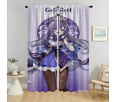 Cortinas opacas para cámara Genshin Impact, elegantes cortinas para habitación, 2 piezas, divisor de sala de estar, cortina de tul para dormitorio infantil W50xH70cmx2pcs