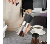 1 molinillo de café manual de vidrio, máquina de café portátil para exteriores, núcleo de molienda de cerámica, molinillo de granos de pimienta, utensilios de café para cocina