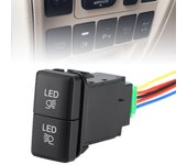Interruptores de luz antiniebla de repuesto convenientes Indicador LED Accesorios para vehículos Instalación sencilla Ligero para vehículos
