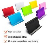 Soporte creativo plegable para teléfono móvil y tableta, compatible con computadoras de escritorio y automóviles, con impresión de logotipo personalizable. El regalo ideal para una navegación relajada. color rosa