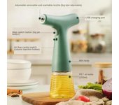 Dispensador eléctrico de botella de aceite de oliva con carga USB, tarro creativo para salsa de soja, botella de almacenamiento de vinagre para barbacoa, pulverizador de aceite de cocina negro