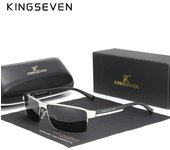 KINGSEVEN NUEVAS gafas de sol polarizadas para hombres y mujeres, gafas cuadradas para conducir, gafas de sol para hombres, gafas de sol masculinas UV400 M gris/negro
