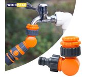Adaptador de grifo para conector de jardín de 1/2 pulgada para carrete de manguera, conexión rápida de plástico con cierre de clic para riego. 1pcs