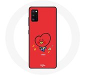 Coque pour Samsung Galaxy A41 BTS Bangtan Garçons BT21 TATA V Fond Rouge
