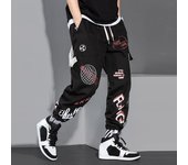 Pantalones de moda Hip Hop, pantalones de calle, pantalones de chándal de calle, pantalones largos de primavera para hombres, ropa elegante 4XL negro