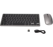 Combo de teclado y ratón inalámbrico de 2,4 GHz, batería recargable, DPI ajustable, ergonómico, inalámbrico