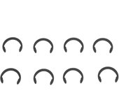 10 anillos de retención para máquina de corte de acero al manganeso en forma de C, fáciles de instalar, de goma.