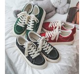 Zapatos planos de lona para hombre, zapatos blancos de verano para cien estudiantes, zapatos con cordones para hombre, zapatos de lona para parejas, zapatos de tabla para cien, zapatos para mujer 44 negro