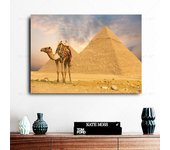 Pintura en lienzo de camello del desierto, Cuadros de pared de animales, paisaje, pirámides egipcias, carteles del Nilo para decoración para las paredes del salón, Cuadros 21x30cm No Framed
