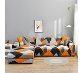 Fundas de sofá esquinero estampadas para sala de estar, funda elástica de LICRA para sofá, fundas elásticas en forma de L, necesita comprar 2 uds. Small( 90-140cm)1pc verde claro