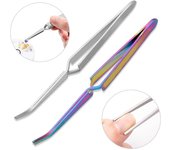 Pinzas multifunción de acero inoxidable para dar forma a las uñas, herramienta profesional de manicura, Clip cruzado para uñas, 1 ud. plata