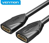Vention HDMI Cable de extensión 4K 60Hz HDMI 2.0 Cable extensor HDMI Hembra a hembra Cable de extensión para PC Monitor PS4 Cable HDMI 0.5m negro