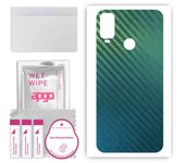 apgo Adhesivo protector para la parte trasera compatible con Alcatel 1 2021, film envolvente, lámina, vinilo - Patrón Carbon Chameleon CAKA1