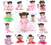 BZDOLL-Muñeca realista de bebé Reborn de cuerpo completo de silicona de 40cm para niña, Mini bebé de Vinilo Suave, vestido para bañarse, juguete para niños, regalo de cumpleaños Girl-1