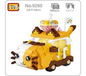 LOZ 9260 Mundo Animal Ciudad Gato Coche Helado Comida Venta Vehículo Modelo Mini Bloques Ladrillo Juguete de Construcción para Niños Regalo sin Caja