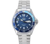 Reloj de buceo automático Orient Sports Kamasu Mako III de acero inoxidable con esfera azul RA-AA0818L19B para hombre, 200 m azul