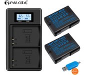 Palo EN-EL14 EN-EL14a ENEL14 EN EL14 EL14a Batería + LCD Cargador USB dual para Nikon D3100 D3200 D3300 D5100 D5200 D5300