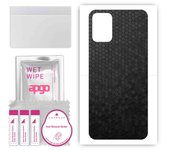 apgo Protective Skin Sticker for the back compatible with LG K52, Wrap Film, Foil, Vinyl - Pattern Black Honeycomb