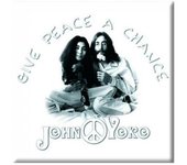 Imán para nevera  Dale una oportunidad a la paz  de John Lennon One Size negro/blanco