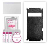 apgo Protective Skin Sticker for the back+sides compatible with Google Pixel 6 Pro, Full Wrap Film, Foil, Vinyl - Pattern Black Leather