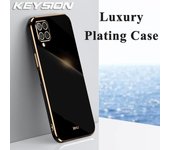 KEYSION funda chapada de lujo para Samsung A22 4G A22S 5G A12 A50S funda cuadrada de silicona a prueba de golpes para teléfono Galaxy M53 M33 M32 4G for Samsung A22 4G