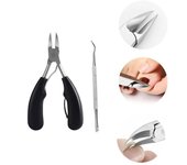 Tijeras para uñas de los pies, adecuadas para uñas encarnadas o gruesas, abrazaderas para uñas de podólogo profesional, adecuadas para personas mayores, acero inoxidable rojo