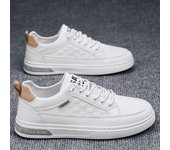 Zapatos de verano para hombre, transpirables, pequeños, blancos, a la moda, planos, combinables, informales 39