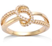 Anillo chapado en oro 'Sissi' oro blanco - 10 mm 60 blanco