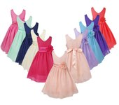 Vestido de princesa para niñas con cuello en V y flores, vestido de tutú para desfile, vestido de fiesta de graduación, boda, dama de honor, vestido de fiesta de noche 2-3 Years azul