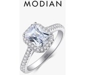 Anillos de plata maciza 925 para mujer, joyería de boda, circonita AAAAA, accesorios vintage, compromiso 5 plata
