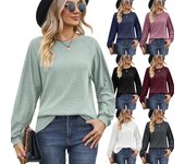 Otoño mujeres cuello redondo perro estampado Tops Casual pulóver talla grande camiseta suelta Top camisa de manga larga blusa XXL blanco