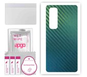apgo Protective Skin Sticker for the back compatible with Xiaomi Mi Note 10 Lite, Wrap Film, Foil, Vinyl - Pattern Carbon Chameleon CAKA1