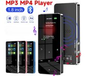 Reproductor de MP3 TFT de 1,8 pulgadas, USB 2.0, conector de 3,5 mm, compatible con Bluetooth 5.0, reproductor de música sin radio, con grabación de libros electrónicos y altavoz incorporado negro