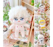 Muñecas de 20 cm para vestir, relleno de algodón PP, adorables muñecas desnudas de ojos grandes, ídolo de peluche