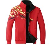 Chaqueta de hombre de doble cara con cuello alto, primavera, otoño, invierno, chaqueta deportiva informal fina, holgada a prueba de viento y transpirable para hombre XXXXXL