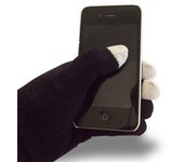 Par de guantes negros de pantalla táctil para pantalla de teléfono inteligente