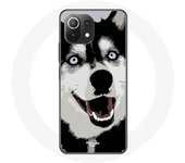 Coque pour Xiaomi Mi 11 Lite Husky de Sibérie Yeux Bleus