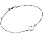 Les Trésors De Lily [K5872] - Bracelet Argent 'Chorégraphie' argenté (rhodié) - 7x7 mm plata