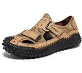 Zapatos informales transpirables de verano para hombre, zapatillas antideslizantes para caminar, mocasines, zapatos para hombre 38 caqui