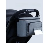 Bolsas organizadoras negras para momia, bolsa de viaje de gran capacidad para colgar, portabotellas, bolsas de pañales, accesorios azul denim