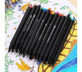 12 rotuladores de punta fina de 0,4 mm para rotulación, pintura, bocetos, diarios, acuarela, útiles escolares, papelería. 12pcs