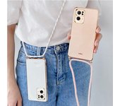 Funda de teléfono de silicona suave con cordón cruzado para OPPO Find X5 Pro X3 Neo, funda protectora para lente de cámara para Find X3 Lite X5 Pro, Fundas a prueba de golpes For Find X2 Lite gris