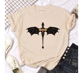 Camiseta Fourth Wing para mujer, ropa urbana, camiseta femenina con gráficos de anime japonés, blusa para mujer, camiseta gráfica divertida S