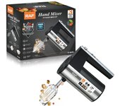 Batidor de huevos eléctrico de 7 velocidades de estándar europeo, batidor de huevos de mano de alta potencia para el hogar y mezclador para hornear fideos egg beater negro