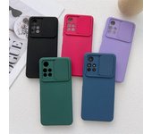 Funda de silicona para teléfono Xiaomi Redmi Note 11 10 Pro 10C 9 9T 9S, funda suave a prueba de golpes, protección de cámara deslizante de Color sólido Redmi 10 (4G) azul
