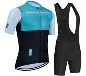 Conjunto de ciclismo para hombre, blusa de manga, pantalones de ciclismo de montaña, ropa Tricuta, Jersey, uniforme de Gel, pantalones cortos, bicicletas, 2023 XL rojo