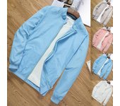 Chaqueta informal de manga larga para hombre, abrigo con cuello levantado, color liso, a la moda XXXXL