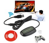 Receptor inalámbrico USB 2,0 para Xbox 360, controlador de juego, receptor USB, adaptador de PC para Microsoft, XBOX 360 con CD